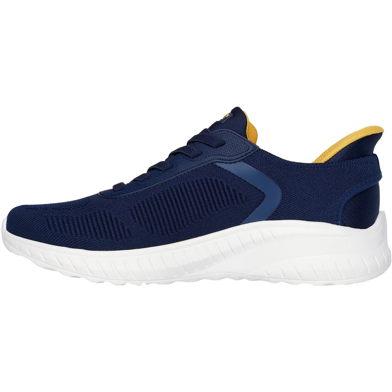 Men's Wide Fit Skechers 118312 Slip-ins Bobs Sport Squad Chaos Solid Step Trainers