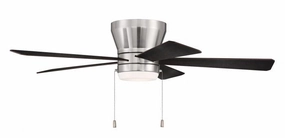 Merit 52"Ceiling Fan Brushed Polished Nickel space-saving huggers with modern style