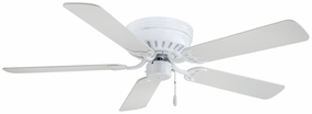 Mesa 52"Ceiling Fan White quiet and compact hugger fans