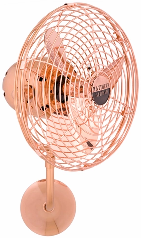 Michelle Parede 19"Wall Fan Polished Copper compact portable fans for travel and camping