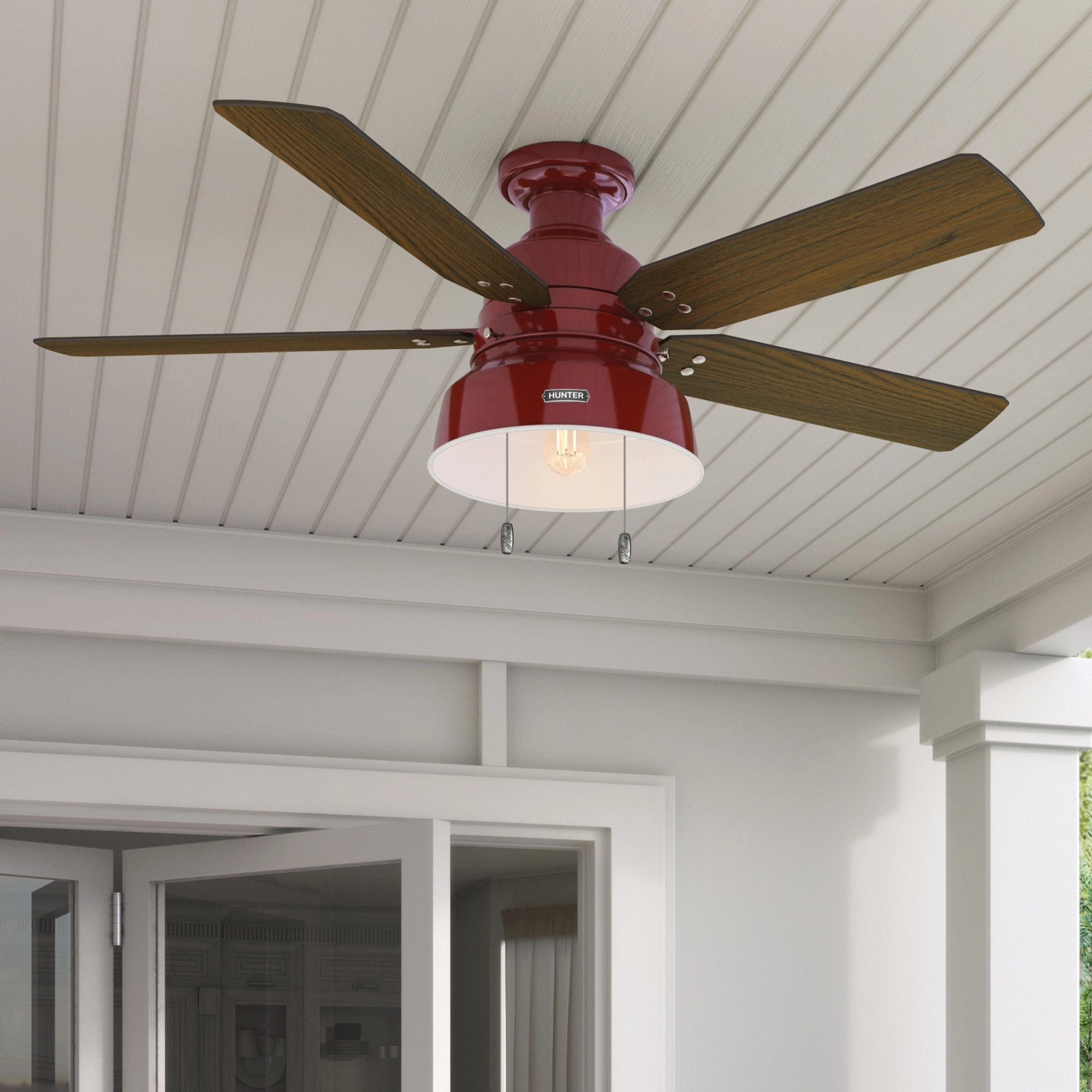 Mill Valley 52"Ceiling Fan Barn Red