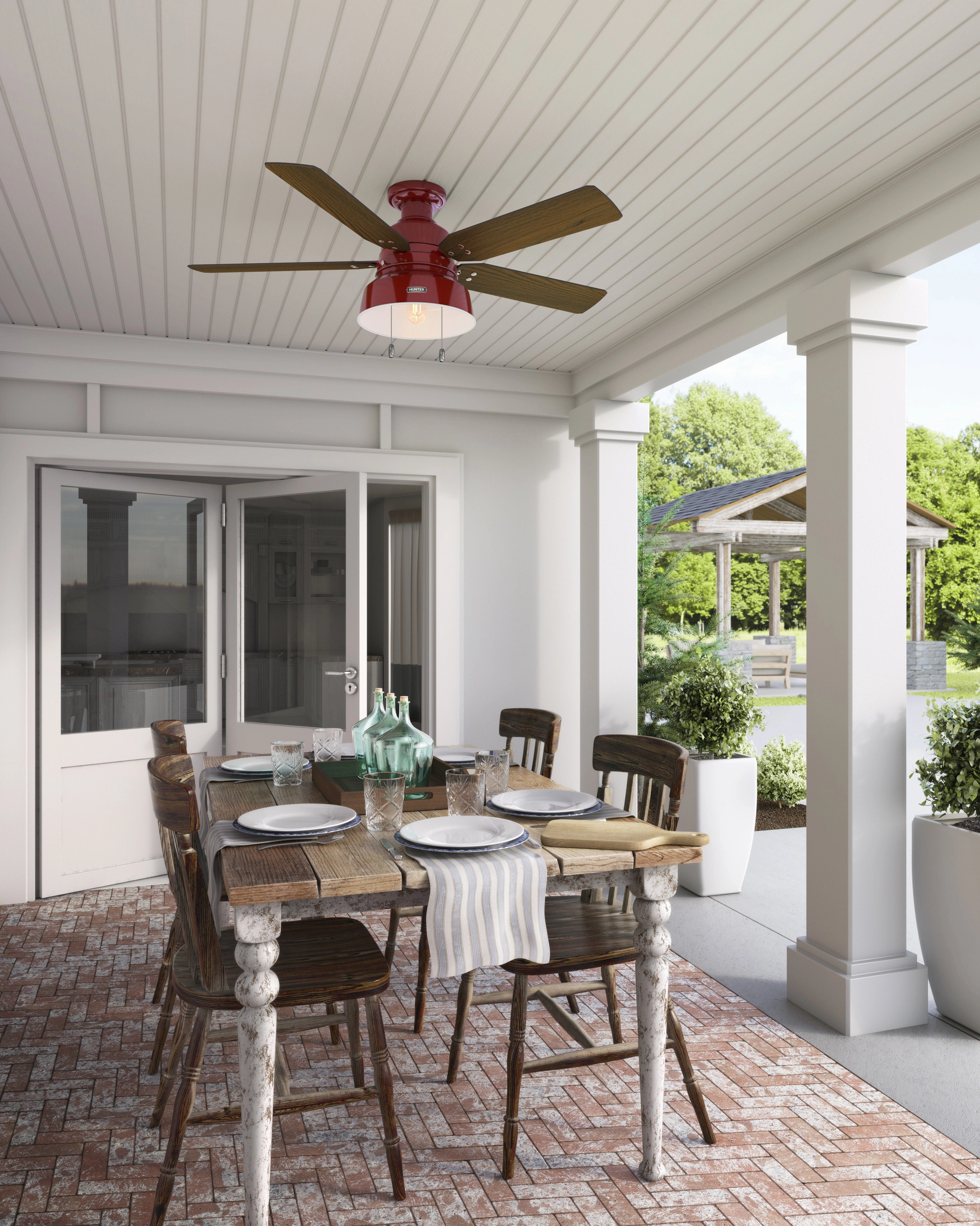 Mill Valley 52"Ceiling Fan Barn Red