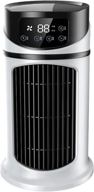 Mini Aire Acondicionado Portatil, Mini AC, Portable Air Conditioner Fan Evaporative Mini Air Cooler with Timer Quiet USB Desktop Cooling Fan Humidification for Room Bedroom Desktop fan with humidification feature