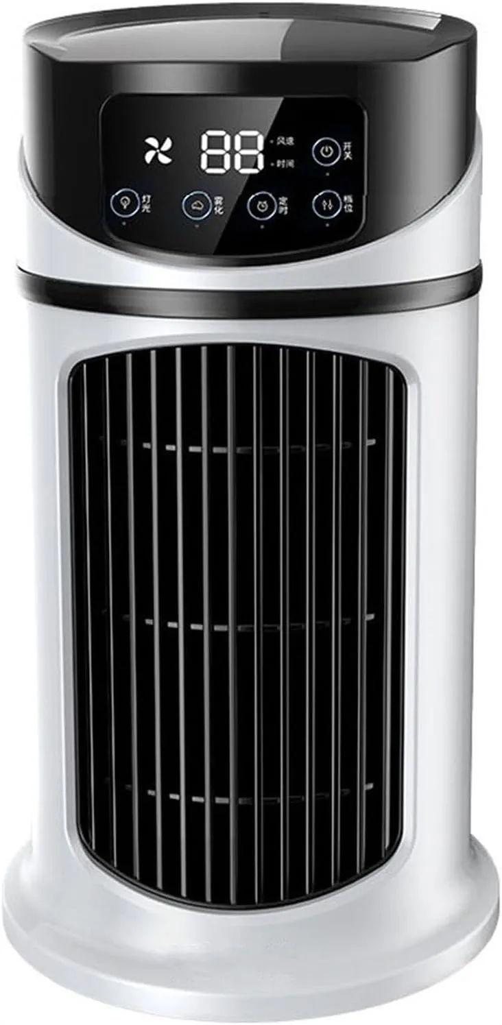 Mini Aire Acondicionado Portatil, Mini AC, Portable Air Conditioner Fan Evaporative Mini Air Cooler with Timer Quiet USB Desktop Cooling Fan Humidification for Room Bedroom Desktop fan with humidification feature