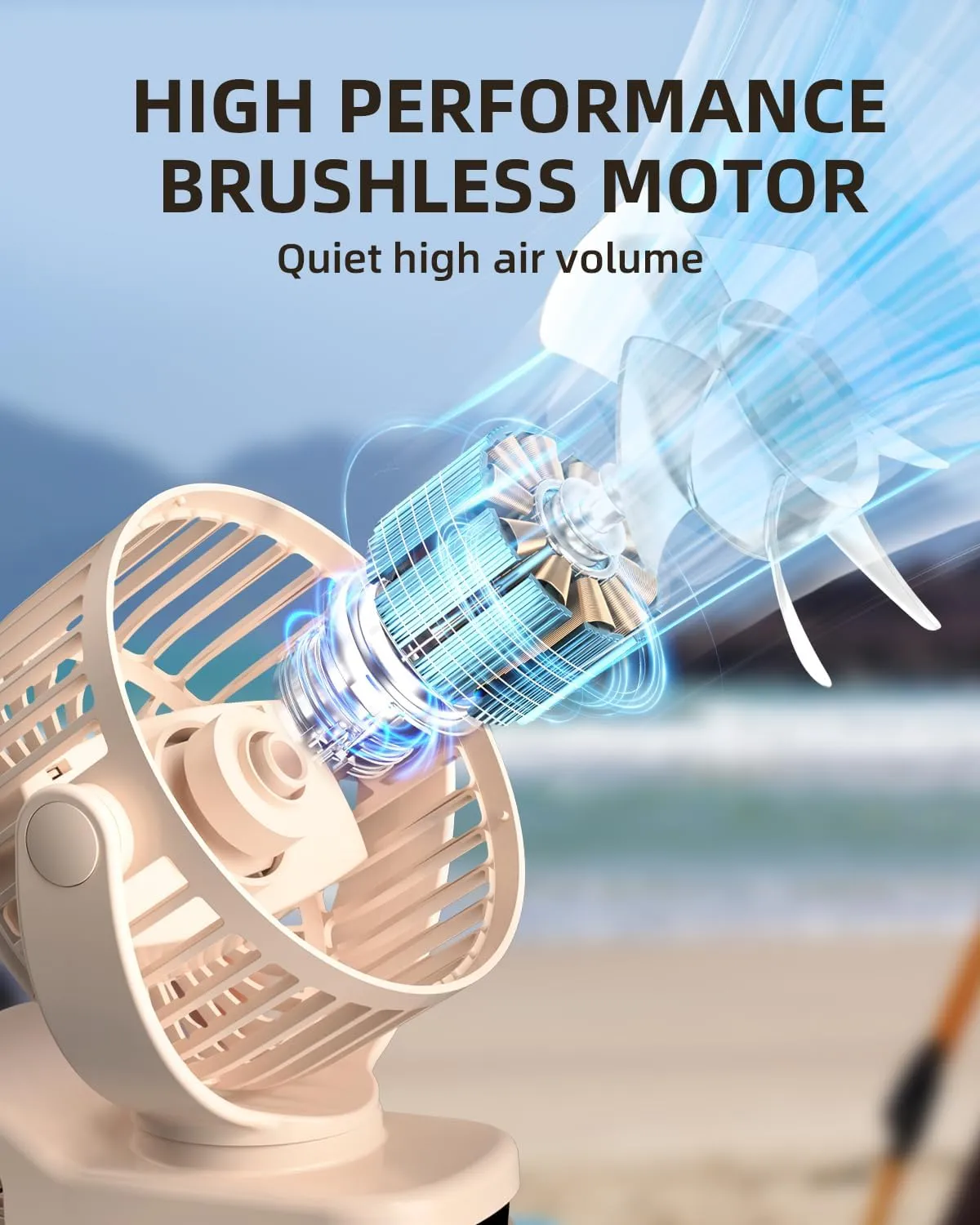 Mini Clip on Fan, Battery Operated Desk Fan, Digital display3 Speeds Adjustable, Bidirectional 360  Adjustable, Super Strong Wind, Portable Fan for Home, Office, Camping