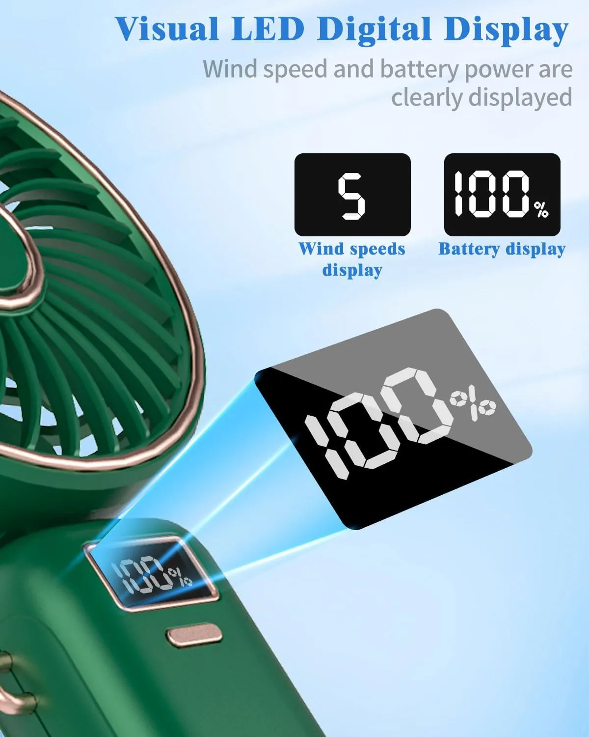 Mini Fan,Small Hand Fans with Pedestal,USB Battery Powered Eyelash Folding Lanyard Silent Cordless Fan,Handheld/Neck/Desk 3 in 1 Personal Portable Fans Rechargeable for Girls Women Outside Indoor