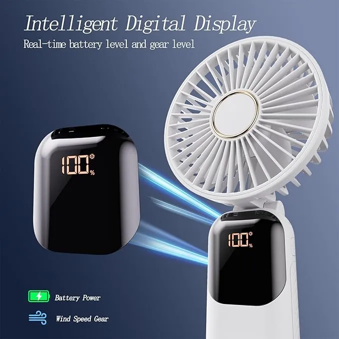 Mini Handheld Fan   LED  All-in-One Cooling