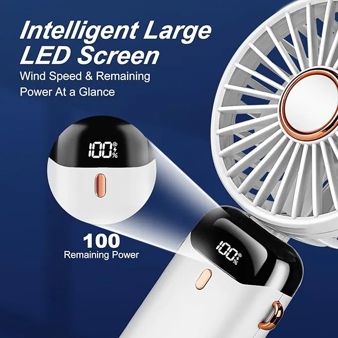 Mini Handheld Fan   LED  All-in-One Cooling