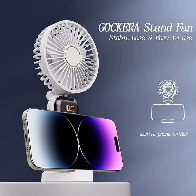 Mini Handheld Fan   LED  All-in-One Cooling