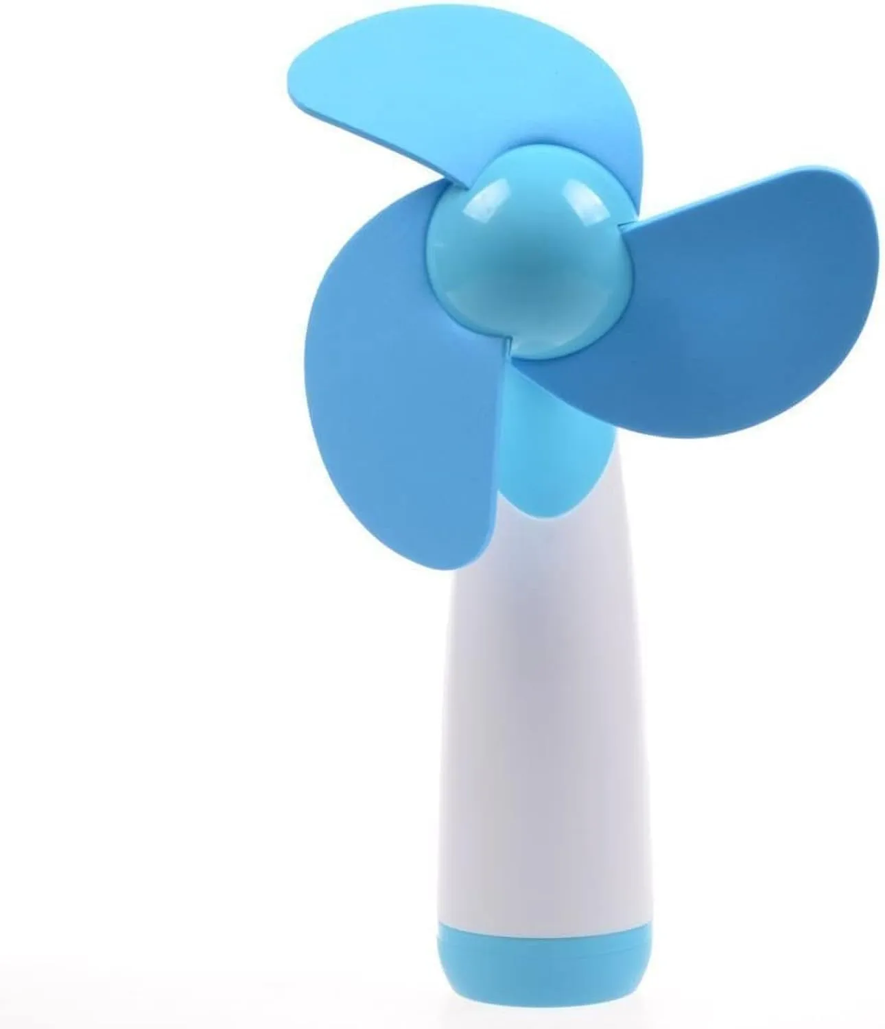 Mini Handheld Fan Personal Fan Battery Soft Foam Blades Powered for Home and Travel (Blue 1pcs) Fan with safety blade design