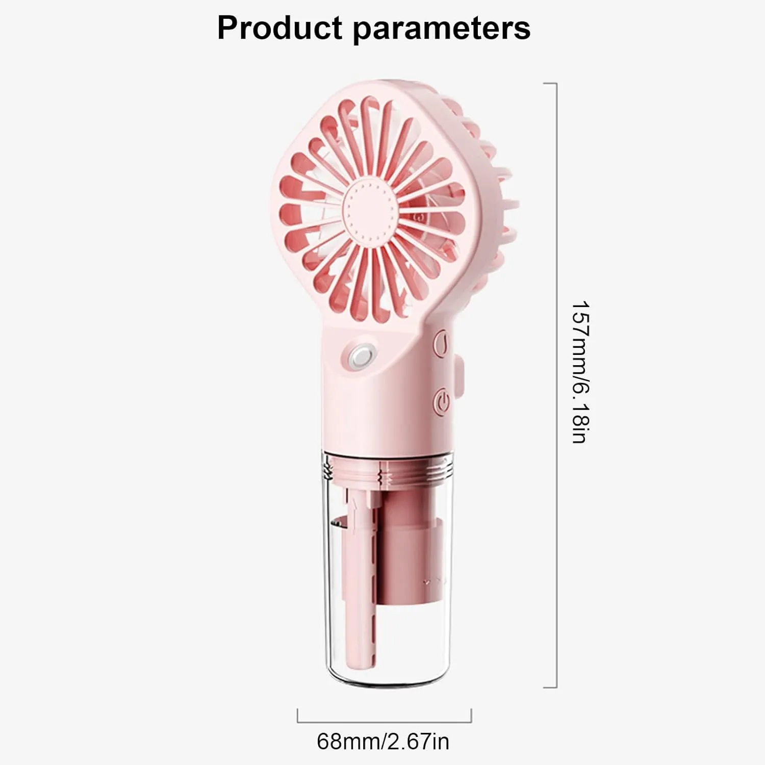 Mini Pocket USB Rechargeable Portable Misting Fan with 4 Adjustable Speeds, Battery Operated Personal Mister Fan Spray Water Mist for Outdoor Camping Travelling (White)
