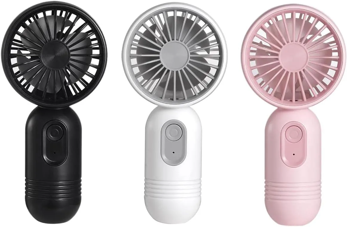 Mini Portable Fan 3 Pack, Cute Handheld Battery Operated Lightweight Small Personal Fans with 3 Speeds and USB Rechargeable Eyelash Fan for Stylish Girl Kids Women Men Office Outdoor Travel Camping Neck fan for hands-free comfort