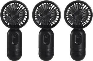 Mini Portable Fan 3 Pack, Cute Handheld Battery Operated Lightweight Small Personal Fans with 3 Speeds and USB Rechargeable Eyelash Fan for Stylish Girl Kids Women Men Office Outdoor Travel Camping Mini handheld fan for personal cooling