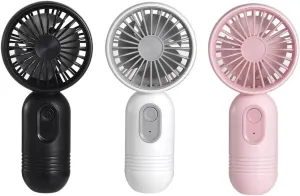Mini Portable Fan 3 Pack, Cute Handheld Battery Operated Lightweight Small Personal Fans with 3 Speeds and USB Rechargeable Eyelash Fan for Stylish Girl Kids Women Men Office Outdoor Travel Camping Neck fan for hands-free comfort