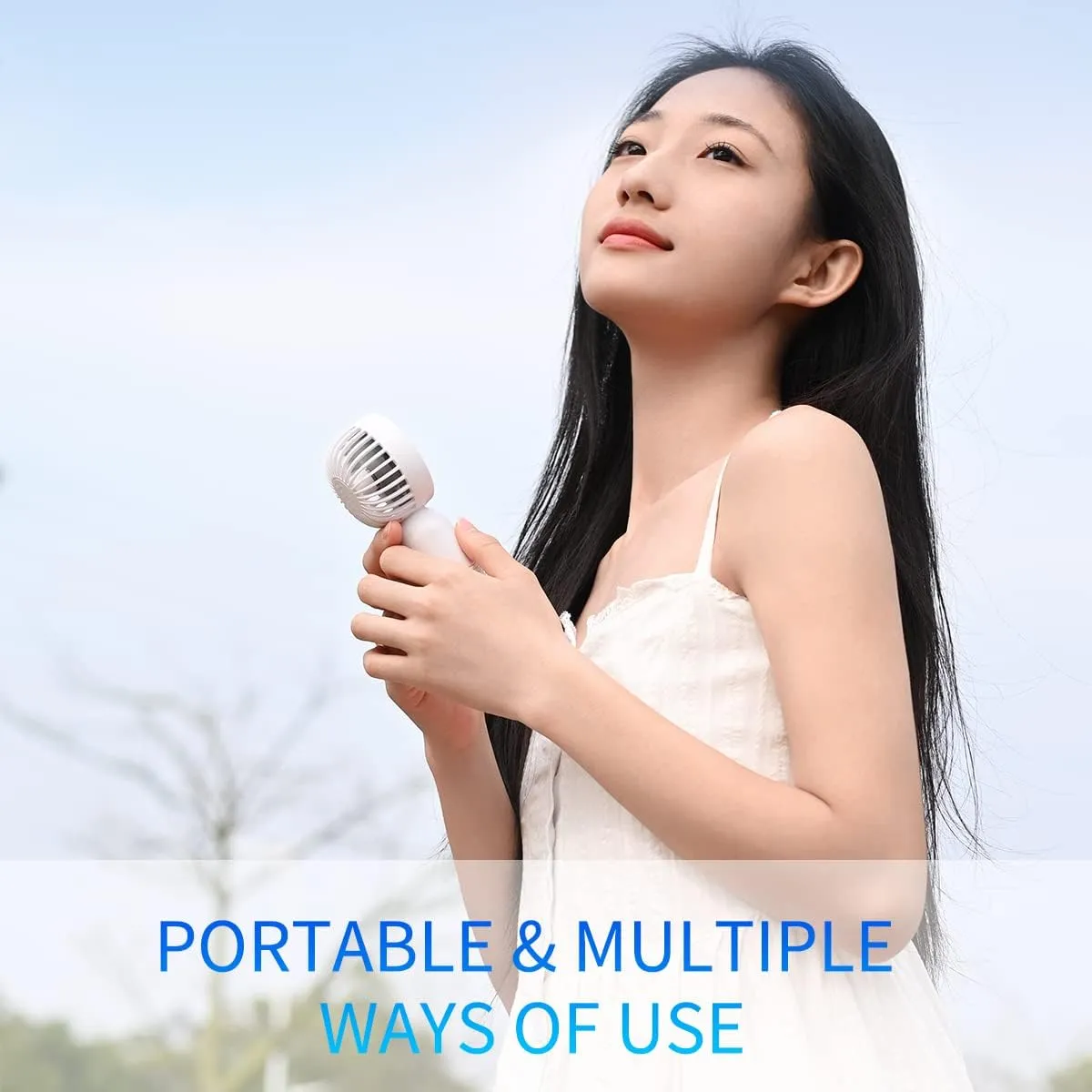 Mini Portable Fan 6 Pack, Cute Handheld Fan Battery Operated Lightweight Small Personal Fans with 3 Speeds and USB Rechargeable Eyelash Fans for Women Men Office Outdoor Travel Camping