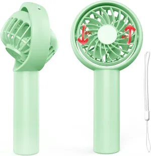 Mini Portable Fan[2025 Upgraded], 90Tilts Up&Down Handheld Fans with 3 Speed Adjustable, USB Rechargeable Personal Quiet Fan, Travel Essential for Stylish Girl/Women/Men/Pet/Indoor/Camping Mini handheld fan for personal cooling