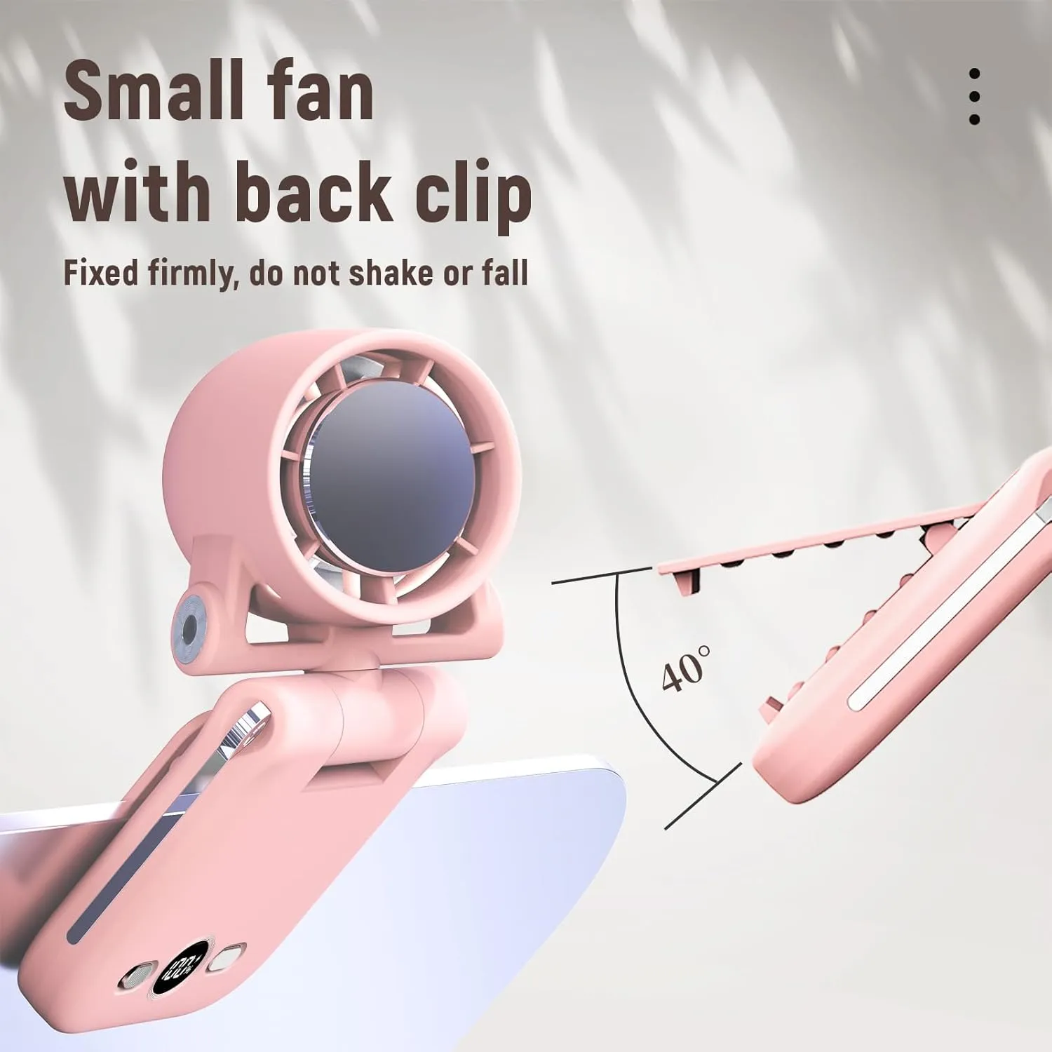 Mini Portable Handheld Clip On Rechargeable Personal Hand Fan with LED Display, High Speed Turbo Battery Operated 100 Speeds Small Fan for Travel/Outdoor/Concerts/Lash/Makeup (update blue)