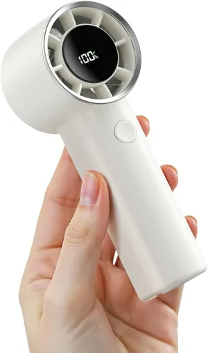 Mini Portable Handheld Fan,100 Speeds Adjustable Turbo Fans,Digital Display,30000 RPM,Up to 10H Use Time,USB Personal Fans,Rechargeable Fan Women,Gift for Gym/Travel/Camping/Outdoor/Indoor/Office Mini handheld fan for personal cooling