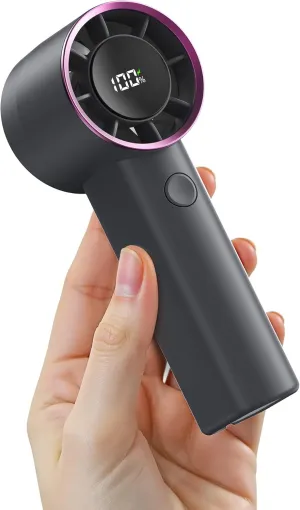 Mini Portable Handheld Fan,100 Speeds Adjustable Turbo Fans,Digital Display,30000 RPM,Up to 10H Use Time,USB Personal Fans,Rechargeable Fan Women,Gift for Gym/Travel/Camping/Outdoor/Indoor/Office Mini handheld fan for personal cooling