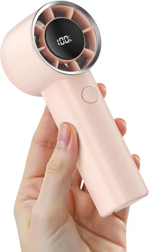 Mini Portable Handheld Fan,100 Speeds Adjustable Turbo Fans,Digital Display,30000 RPM,Up to 10H Use Time,USB Personal Fans,Rechargeable Fan Women,Gift for Gym/Travel/Camping/Outdoor/Indoor/Office Mini handheld fan for personal cooling