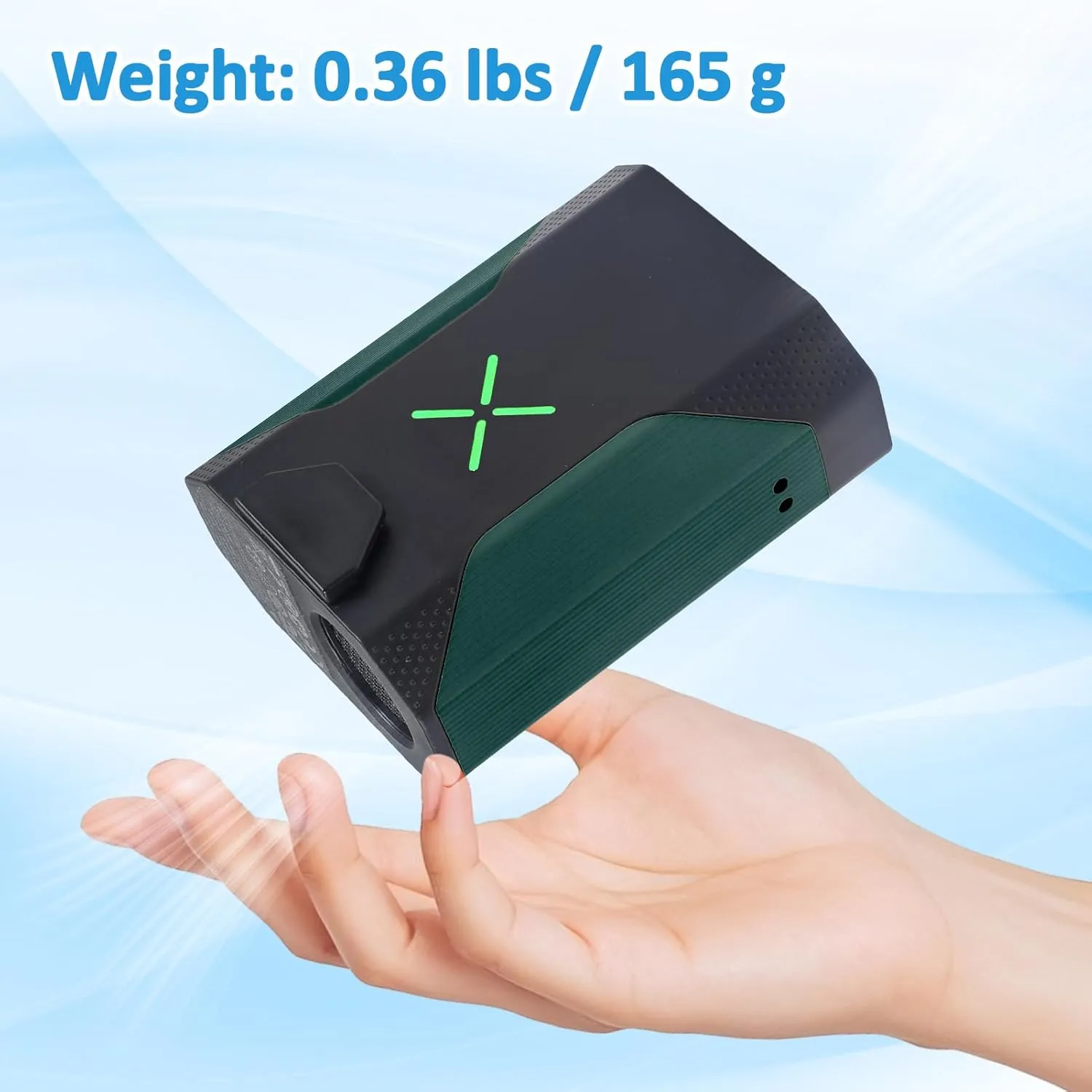 Mini Portable Waist Fan - 1-100 Speeds 36000RPM Strong Airflow, 4500mAh Battery Powered, Max 16H Cooling, Mini Waist/Neck/Handheld Fan for Outdoor Jobsite Camping Travel (Green)