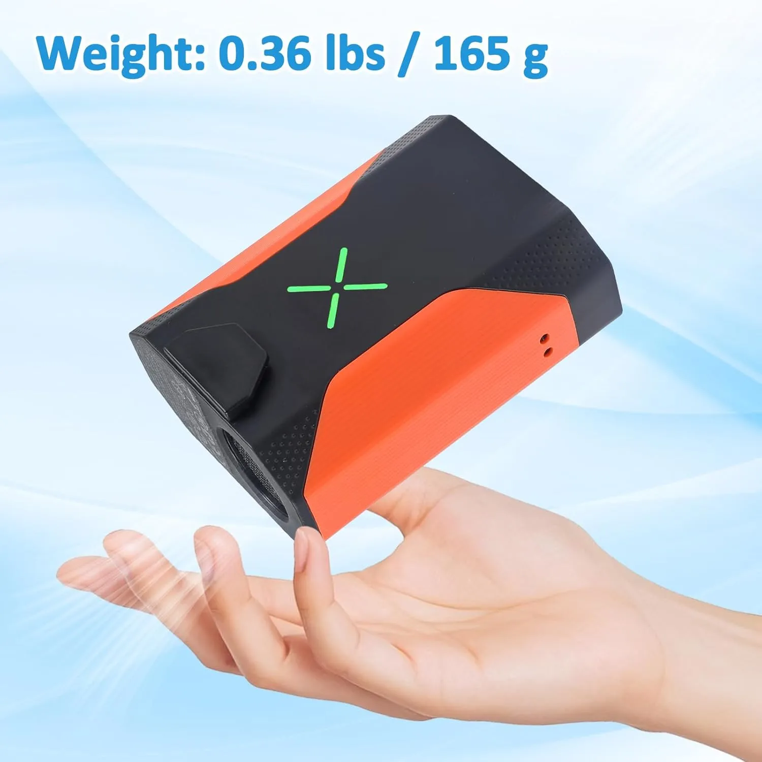Mini Portable Waist Fan - 1-100 Speeds 36000RPM Strong Airflow, 4500mAh Battery Powered, Max 16H Cooling, Mini Waist/Neck/Handheld Fan for Outdoor Jobsite Camping Travel (Orange)