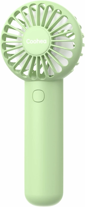 Mini Handheld Fan, Small Cute Design, 3 Powerful Speeds, USB Rechargeable Battery Operated, Portable Personal Fan with Base & Lanyard, for Eyelash Makeup Travel Beach Office Desk, Green Mini handheld fan for personal cooling