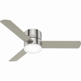 Minimus 52"Ceiling Fan Brushed Nickel space-saving huggers with modern style