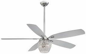 Minka Aire Bling 56" DC Ceiling Fan with Dimmable LED Light and 6 Speed Remote Control whisper-quiet fans for indoor comfort