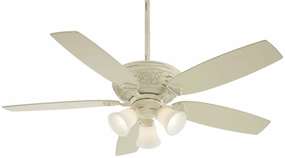 Minka Aire Classica 54" Gallery Edition Ceiling Fan in Provencal Blanc with LED and Remote Control adjustable indoor fans for cool airflow