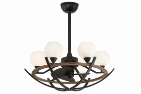 Minka Aire Marilyn 30" Fandelier with Dimmable LED light and Remote Control chandelier ceiling fans for elegant decor