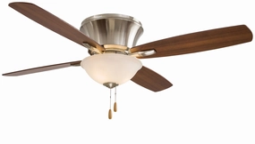 Minka Aire Mojo II 52" Pull Chain Flushmount Ceiling Fan with LED Light powerful indoor fans for whole-room cooling