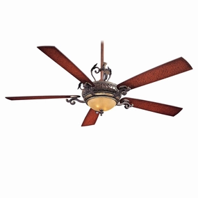 Minka Aire Napoli-II 68" DC Ceiling Fan in Sterling Walnut with 20W Dimmable LED Light and Remote Control quiet indoor fans for bedrooms and offices