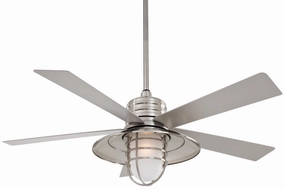 Minka Aire Rainman 54" Outdoor Ceiling Fan with LED Light and Wall Control Modern ceiling fan for home cooling