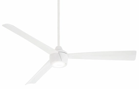 Minka Aire Skinnie DC Outdoor Ceiling Fan with 20W LED Dimmable Light and Remote Control compact indoor fans for apartment use