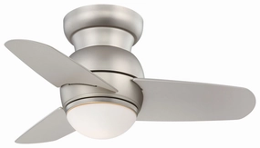 Minka Aire Spacesaver 26" Flushmount Ceiling Fan with 15W LED and Wall Control Modern ceiling fan for home cooling