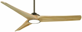Minka Aire Timber DC Ceiling Fan with 26W LED Dimmable Light and Remote Control Modern ceiling fan for home cooling