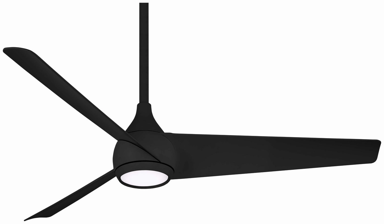 Minka Aire Twist 52" DC Ceiling Fan with 20W LED Dimmable Light and Remote Control compact indoor fans for apartment use