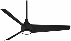 Minka Aire Twist 52" DC Ceiling Fan with 20W LED Dimmable Light and Remote Control compact indoor fans for apartment use