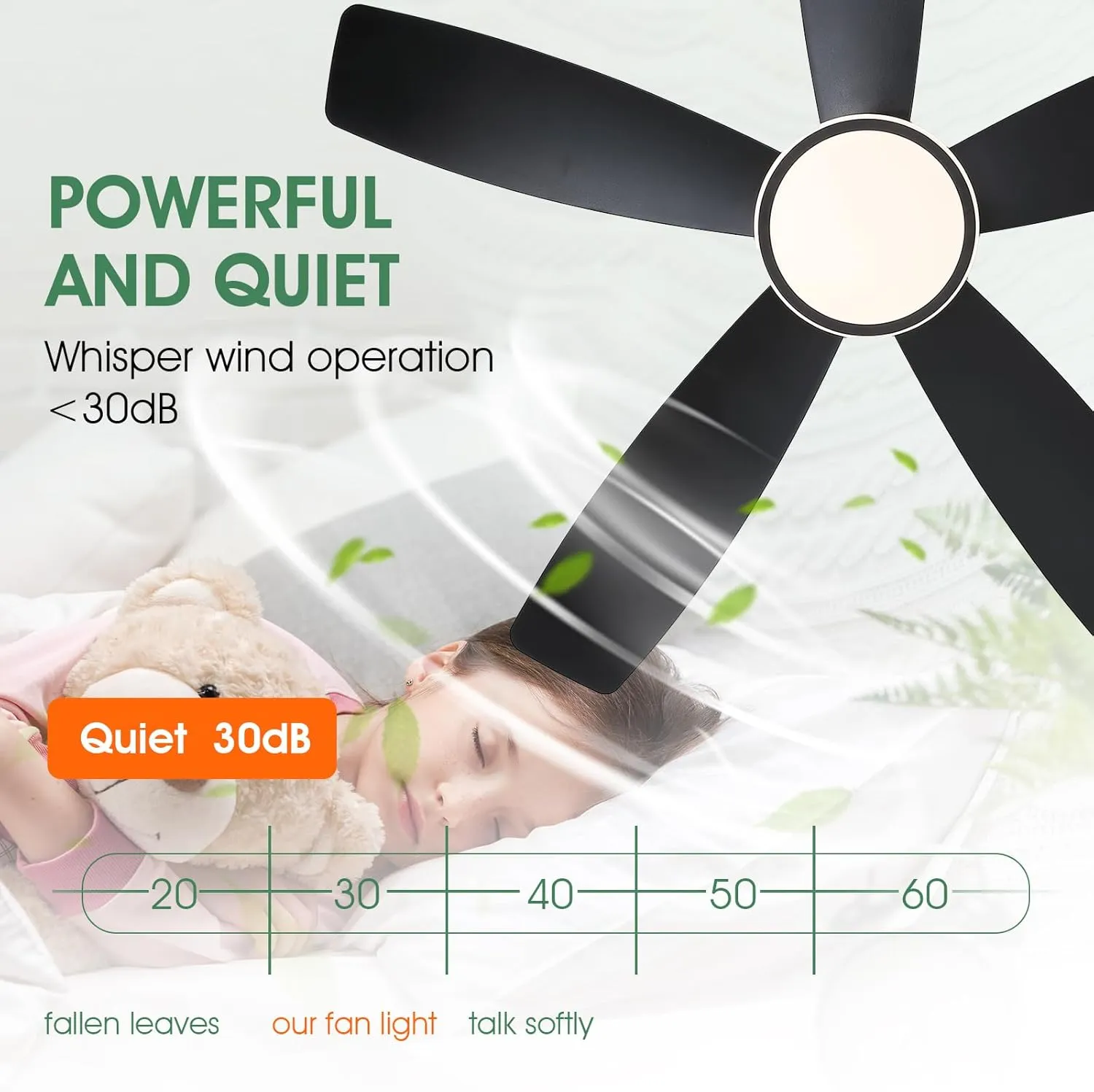 Modern Ceiling Fans with Lights and Remote/APP Control, 41 inch Flush Mount Ceiling Fan with Ring Lights, LED 3 CCT Dimmable 5 Reversible Curved Blades 6 Speeds for Bedroom Living Room, Black