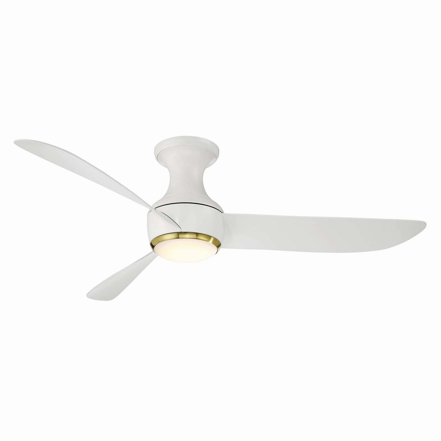 Modern Forms Fan Corona Smart Outdoor DC Flushmount Ceiling Fan with 19.5W CCT LED and Remote