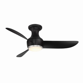 Modern Forms Fan Corona Smart Outdoor DC Flushmount Ceiling Fan with 19.5W CCT LED and Remote Energy-efficient ceiling fan with remote