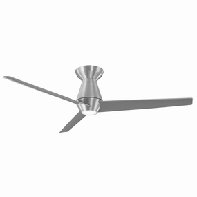 Modern Forms Fan Slim 52" Smart Outdoor DC Flushmount Ceiling Fan with 11.5W CCT LED and Remote Energy-efficient ceiling fan with remote
