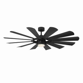 Modern Forms Fan Wynd Mill 65" Smart Outdoor DC Ceiling Fan with 19.5W CCT LED and Remote compact indoor fans for apartment use