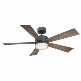Modern Forms Fans Wynd Smart Outdoor DC Ceiling Fan with 19.5W CCT LED and Remote Control whisper-quiet fans for indoor comfort