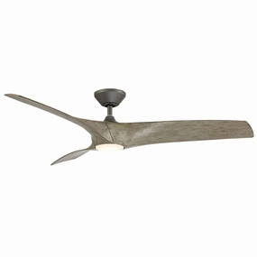 Modern Forms Fans Zephyr 62" Smart Outdoor DC Ceiling Fan with 19.5W LED Dimmable Light and Remote Control low-noise indoor fans for peaceful settings