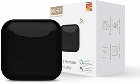 MOES WiFi RF IR Smart Home Universal Remote Controller for TV Air Conditioning Infrared RF Appliances, Control AC TV DVD CD AUD SAT, Tuya/Smart Life App Control, Voice Control with Alexa Voice assistant compatible fan with Alexa and Google