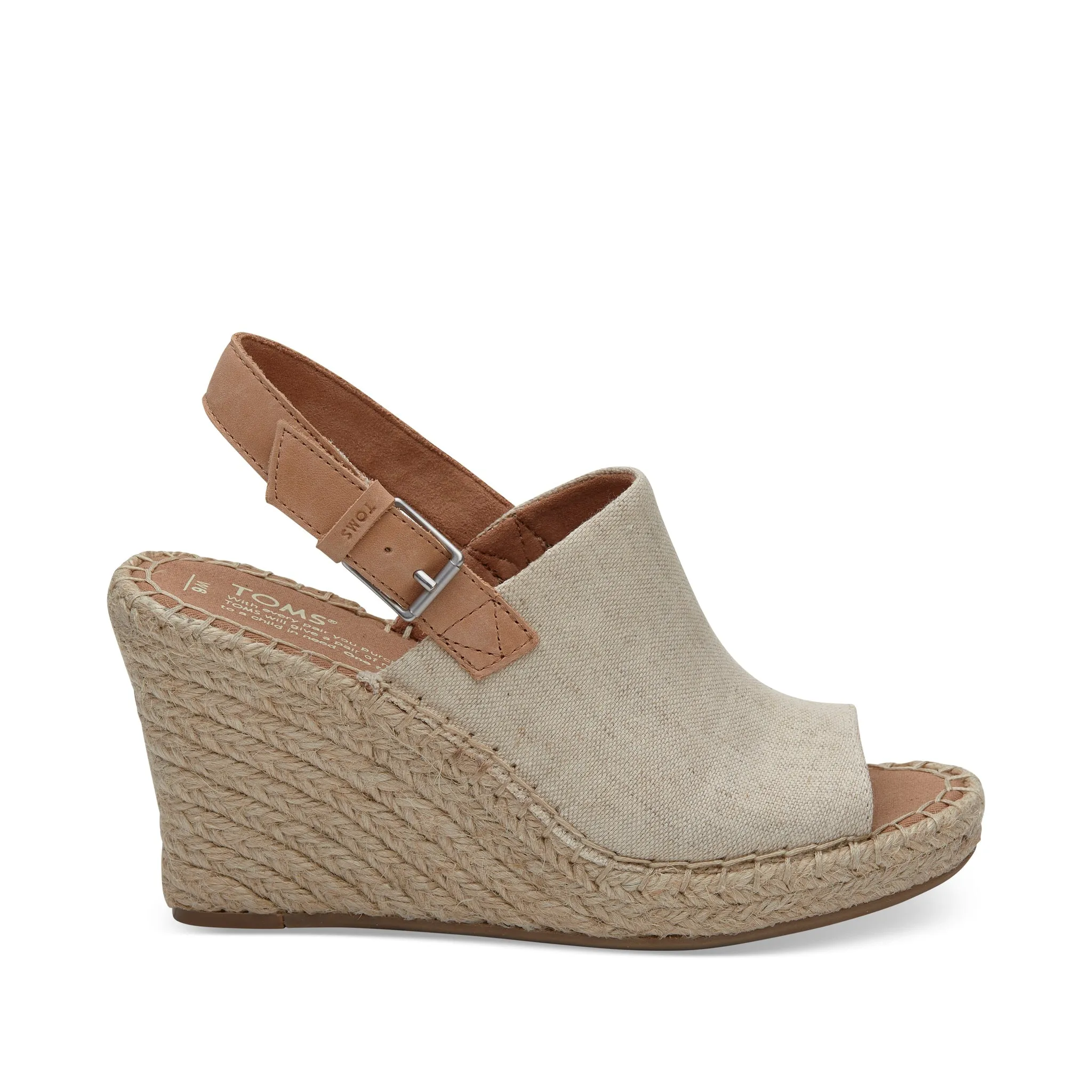 Monica Natural Oxford Wedge Heel Sandal