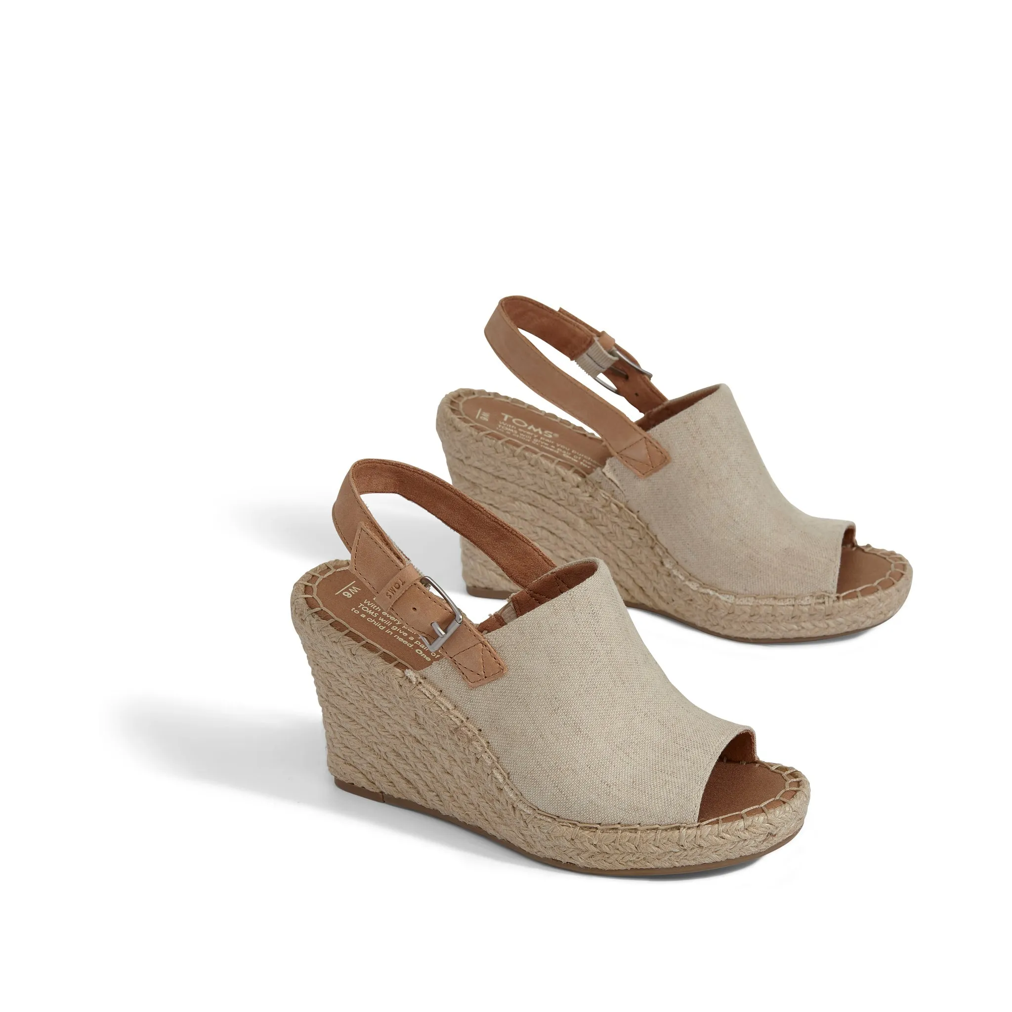 Monica Natural Oxford Wedge Heel Sandal