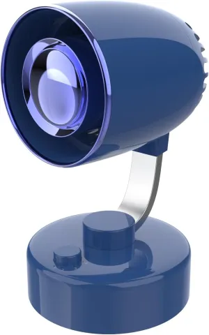 Mr. Young Quiet Portable Desk Fan - 4-Speed Adjustable 150 Oscillating USB-C Rechargeable Small Mini Fan with 10  Hours Battery Life Perfect Table Fan for Home/Office/Dorm (Blue) Small bladeless fan for quiet cooling